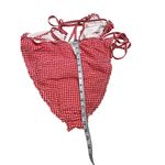 Good American Gingham Bikini Set Red White Check Halter High Waist Womans 4XL Photo 5