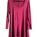 Maitai Asymmetrical Red 3/4 Sleeve Tunic Photo 0