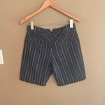 Free People NWT ‎ Linen Cotton Stripe Raw Hem Shorts in Navy Size 0 Photo 1