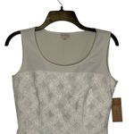 Daniel Cremieux Daniel Cremieux Floral Lace Sleeveless Pleated Cocktail Dress 2 Women Cream NWT Photo 1