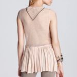 Free People  Holiday to India Peach Mesh Beaded Top Photo 1
