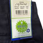 REAL SCHOOL Uniform Chino Junior Low Rise Navy Pants NWT Size 1 / 2 Blue Photo 4
