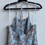 Free People Dress Women XS Blue Heat Wave Floral Smocked Asymmetrical Boho Fairy Photo 6