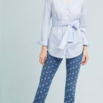 Pilcro and the Letterpress Pilcro Embroidered‎ High-Rise Cropped Bootcut Jeans Size 28 Photo 0