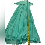 B Darlin B. Darlin Juniors Womens Pleated Size 3/4 Party Long Flowy Dress Mint Green Photo 4