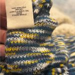 Anthropologie Moth Blue Print Fringe Open Poncho One Size Photo 3