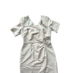 JS Collection Ashley Draped Column Gown Champagne Beaded Formal Dress Sz 12 NWT Gold Photo 8