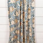 Drew Anthropologie Women's Floral Sleeveless Maxi Dress Blue Cream Tan Small Photo 5