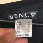 Venus Women’s Black Chiffon Overlay Top Looped Fringe Sleeveless Sheath Dress Photo 9