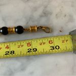 VTG Liz Claiborne Gold And Black Beaded Necklace 30” Greco Roman Style Photo 9