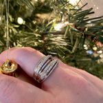 NEW Luxury Multilayered Silver Zircon Ring Photo 2