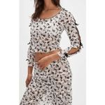 Free People Bali Winter Wonderland Sheer Lace Lounge Pajama Set Large NWOT Photo 8