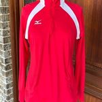 Mizuno Red Performance Pullover Long Sleeve Photo 0