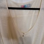 Free People  BEACH Ivory short dress long sleeve size M Photo 2