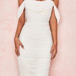 House Of CB Carlotta Ruched Ivory Dress Photo 2