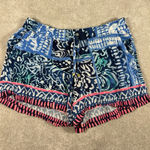 Lilly Pulitzer katia Shorts lei'd back Drawstring Pockets Small Photo 0