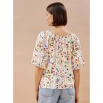 Albaray Cream Buttercup Pressed Floral Top Size UK 10/ US 6 White Photo 2