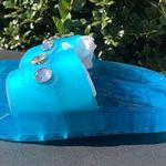 Karl Lagerfeld  ELCTRC TONI FROSTED PVC Sandals Blue Women’s Size 5 NEW with Box Photo 0