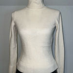 Neiman Marcus Women's  Cream Cashmere Turtleneck Sweater S Photo 0