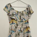 Forever 21  Plus Size Beach Motif Romper White Summer Print Off the Shoulder 3X Photo 12