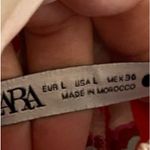 ZARA Trousers Pink Red Blue Floral scarf Print wide leg palazzo pants resortwear Photo 0