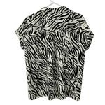 Rose + Olive  Black & White Zebra Print Button Down Shirt(Size Large) Photo 1
