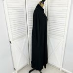 Vivian Chan Shaw Scallop Hem Duster Cardigan Sweater Black Large Open Photo 2