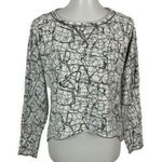 Marc New York  Long Sleeve Top Small Abstract Print Stretch Lightweight Photo 0