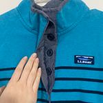 L.L.Bean  Blue Rugby Striped Pullover Photo 5