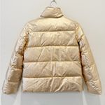 J.Crew J. CREW Rose Gold Metallic Puffer Jacket size XS Photo 4