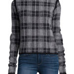 Anthropologie EUC Paige Denim Autry plaid wool alpaca blend sweater sz large Photo 0