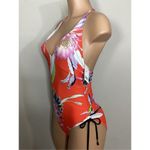 Trina Turk  red floral V-neck swimsuit. Size 2. Retails $169 Photo 9