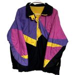 Vintage 80s Otello Pelle Color Block Insulated Puffer Jacket Size M Oversized Black Size M Photo 1