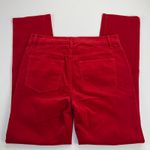 Talbots Corduroy Straight Leg Pant Jeans Cherry Red Mid Rise Size 4 Photo 2