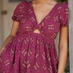 Anthropologie ‎ Boho Gauzy Short Sleeve Pullover Mini Dress Purple Size Small Photo 0