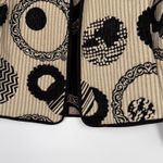 Handmade Vintage Womens Abstract Mixed Media Fine European Reversible Tapestry Jacket Med Photo 1