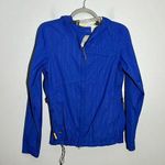 Lole  Blue Windbreaker Lightweight Rain Jacket with Hood Adjustable Zip Pockets Photo 0