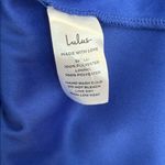 Lulus  Wondrous Water Lilies Royal‎ Blue Maxi Dress XL NWT Photo 6