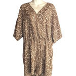 PRETTYGARDEN  Brown and White Patterned Romper Photo 0