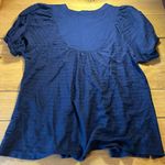 Anthropologie baby doll blouse navy large Photo 7