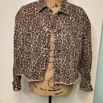 Free People Cheetah Print Denim Jacket Size XS Photo 2