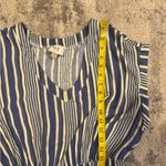 ECI  Navy and White Striped Maxi Dress Photo 5