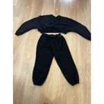 Fabletics  Weekend Cropped sweatshirt And Sweats Black Set Small Photo 3