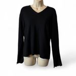 Vintage Denim Trimmed Black Sweater Size L Photo 4