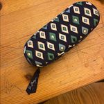 Vera Bradley  Geometric Navy and Green Glasses Case Photo 0