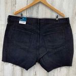 Old Navy  High Rise Slouchy Straight Denim Shorts Womens Plus 18 Black Distressed Photo 3
