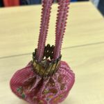 Vintage Hand Made Beaded Cloth Bag Drawstring Pouch Beggars Bag Photo 7