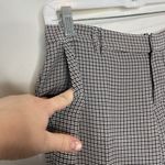 Joie  Plaid 100% Silk Alessandra Black White Straight Leg Dress Pants Size 4 Photo 3