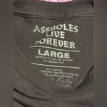 EUC Assholes Live Forever Black and Pink Death is Beautiful Graphic Tee size L Size L Photo 5