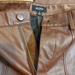 Wildfox Princess Seams Pant Women Small Brown Faux Leather Vegan Pleather Pants Photo 7
